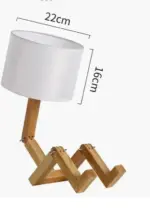 Creative Small Wooden Robot Lamp