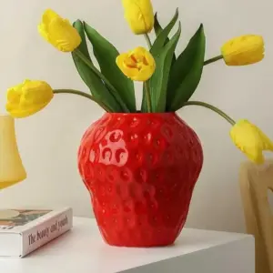 Creative Sweetie Ceramic Strawberry Vase - 