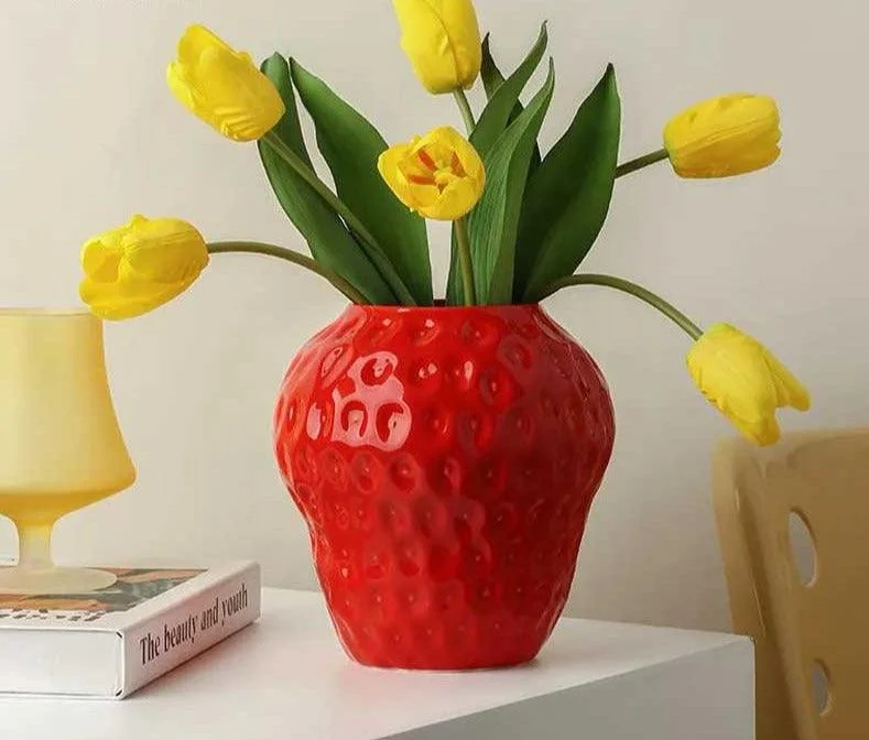 Creative Sweetie Ceramic Strawberry Vase -