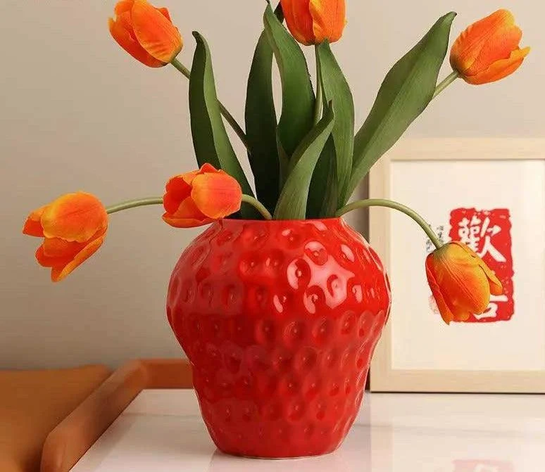 Creative Sweetie Ceramic Strawberry Vase -