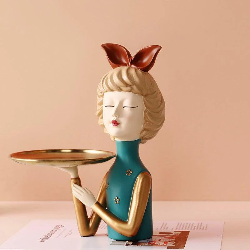 Creative Tray Girl Figurine Keys Holder -  - #tag1#