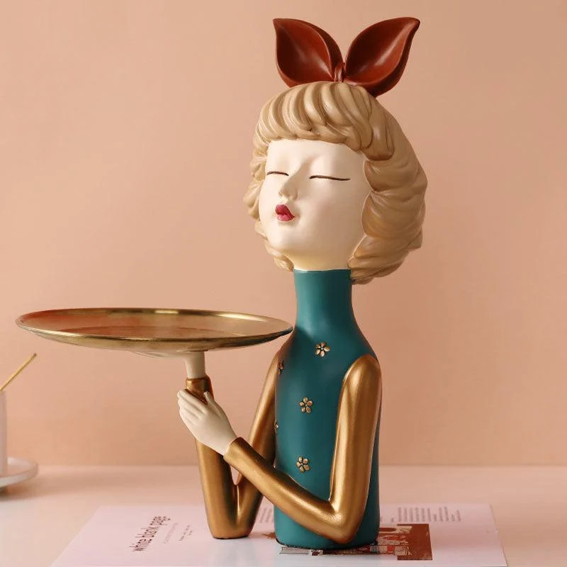 Creative Tray Girl Figurine Keys Holder -  - #tag1#