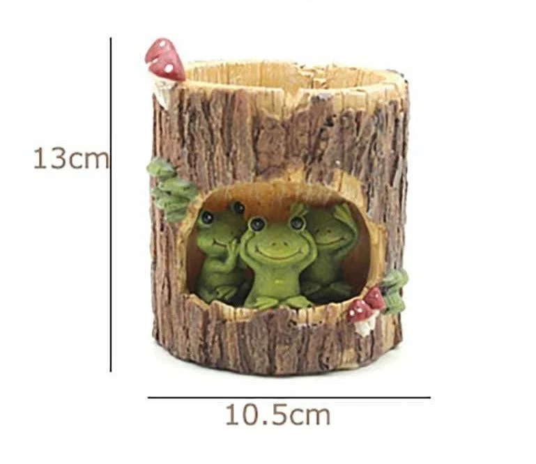 Creative Tree House Animals Flower Pot -