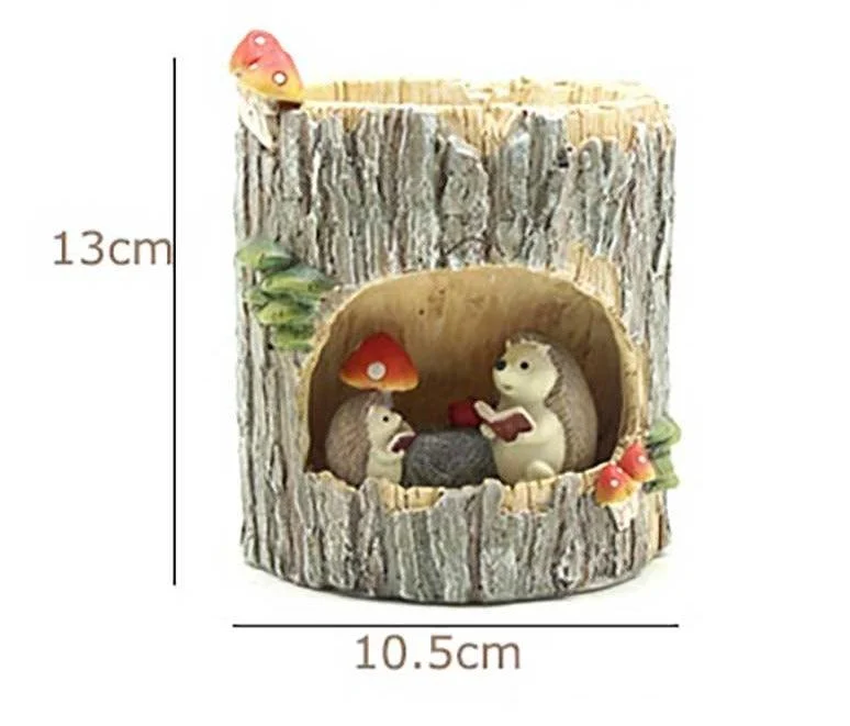 Creative Tree House Animals Flower Pot -