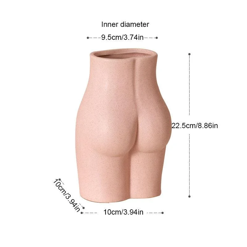 Creative pink body art ceramic vase gardening flower pot decor Home decor accessories modern minimalist style ornaments gift -  - #tag1#