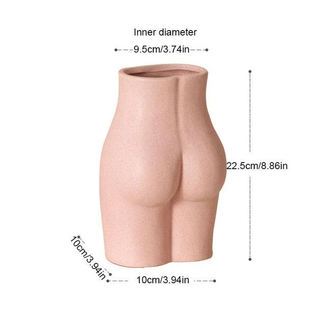 Creative pink body art ceramic vase gardening flower pot decor Home decor accessories modern minimalist style ornaments gift -  - #tag1#