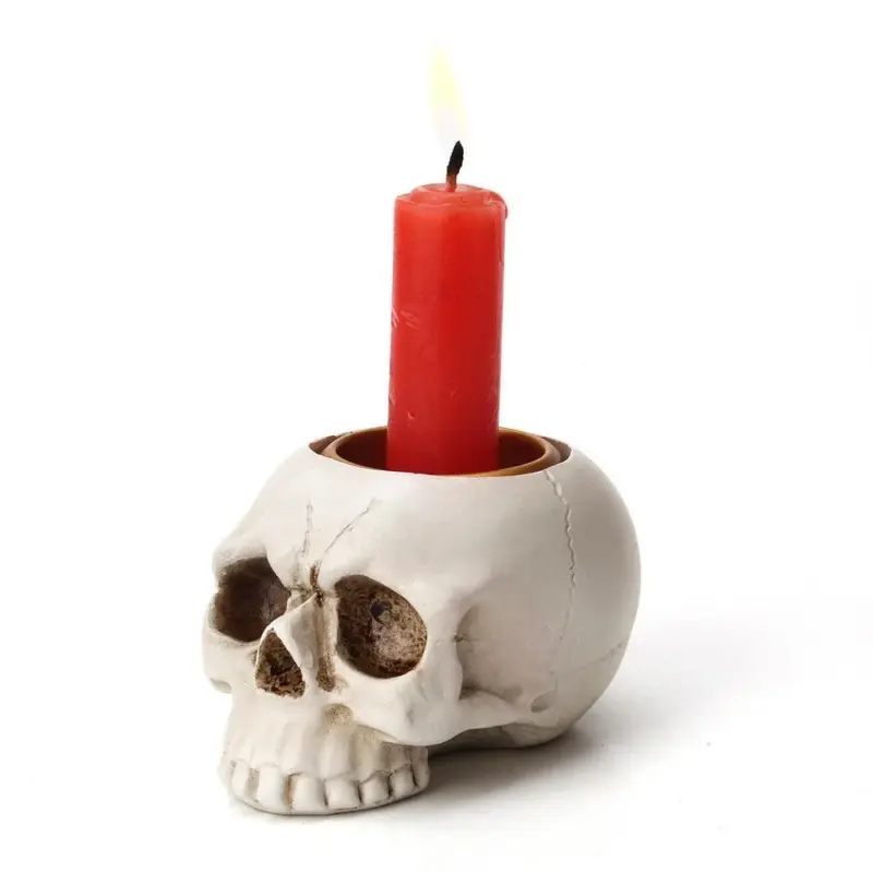 Creative resin horror tabletop candlestick tag1