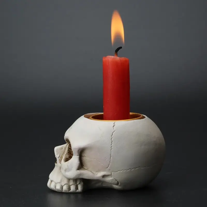Creative resin horror tabletop candlestick tag1