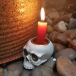Creative resin horror tabletop candlestick tag1