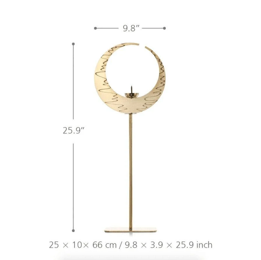 Crescent Candlestick Holder - Elegant & Timeless Decor Accent -