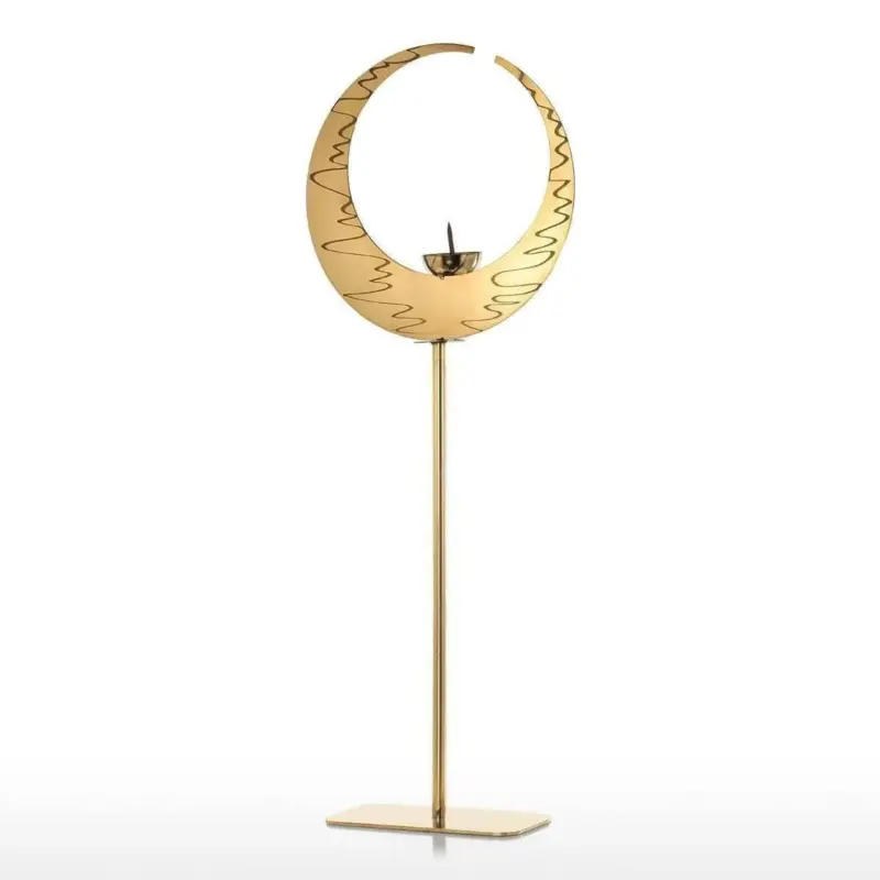 Crescent Candlestick Holder Elegant Timeless Decor Accent