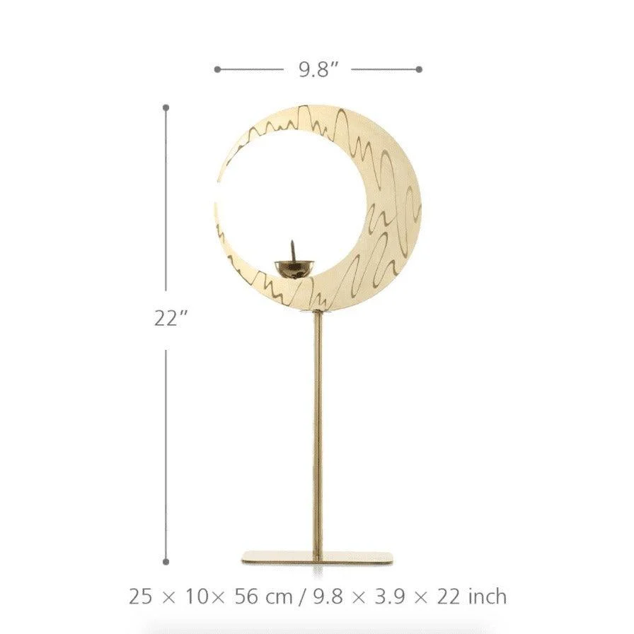 Crescent Candlestick Holder - Elegant & Timeless Decor Accent -
