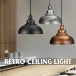 Crios Vintage Industrial Dome Hanging Lamp tag1