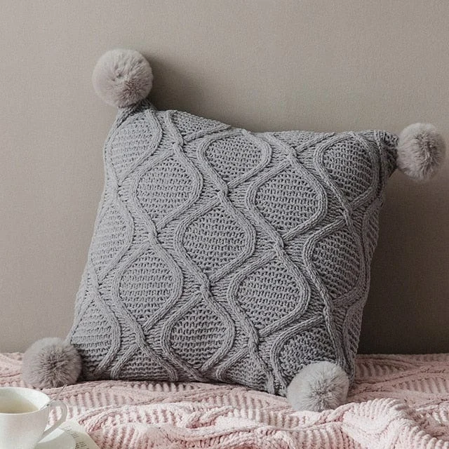 Crochet Chenille Pillow Cover -  - #tag1#