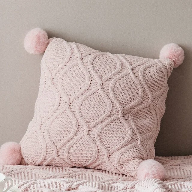 Crochet Chenille Pillow Cover -  - #tag1#