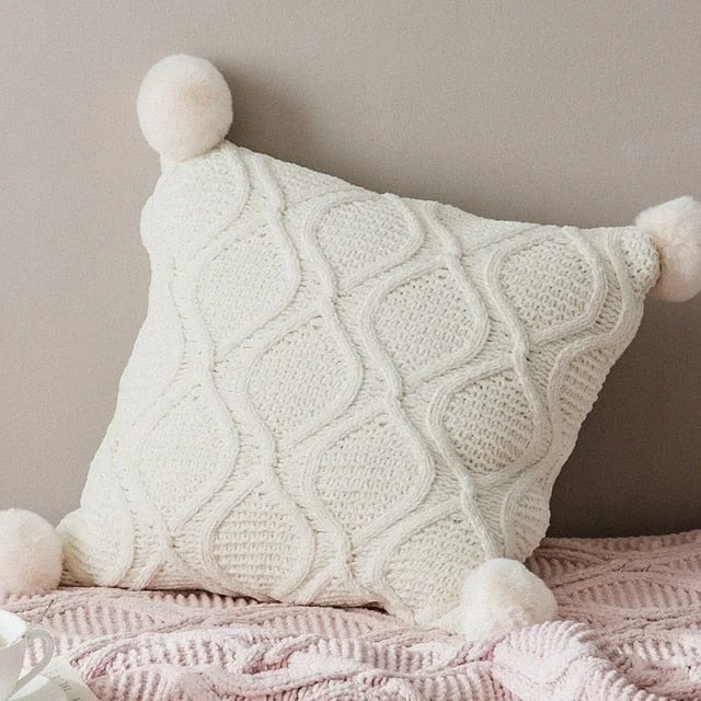 Crochet Chenille Pillow Cover -  - #tag1#