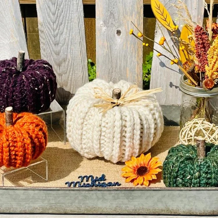 Crochet Halloween Decoration Ornament Big Pumpkin -  - #tag1#