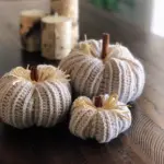 Crochet Halloween Decoration Ornament Big Pumpkin tag1