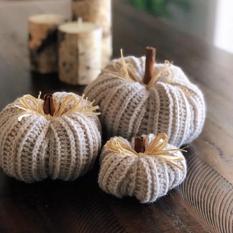 Crochet Halloween Decoration Ornament Big Pumpkin -  - #tag1#