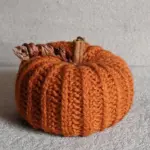 Crochet Halloween Decoration Ornament Big Pumpkin tag1