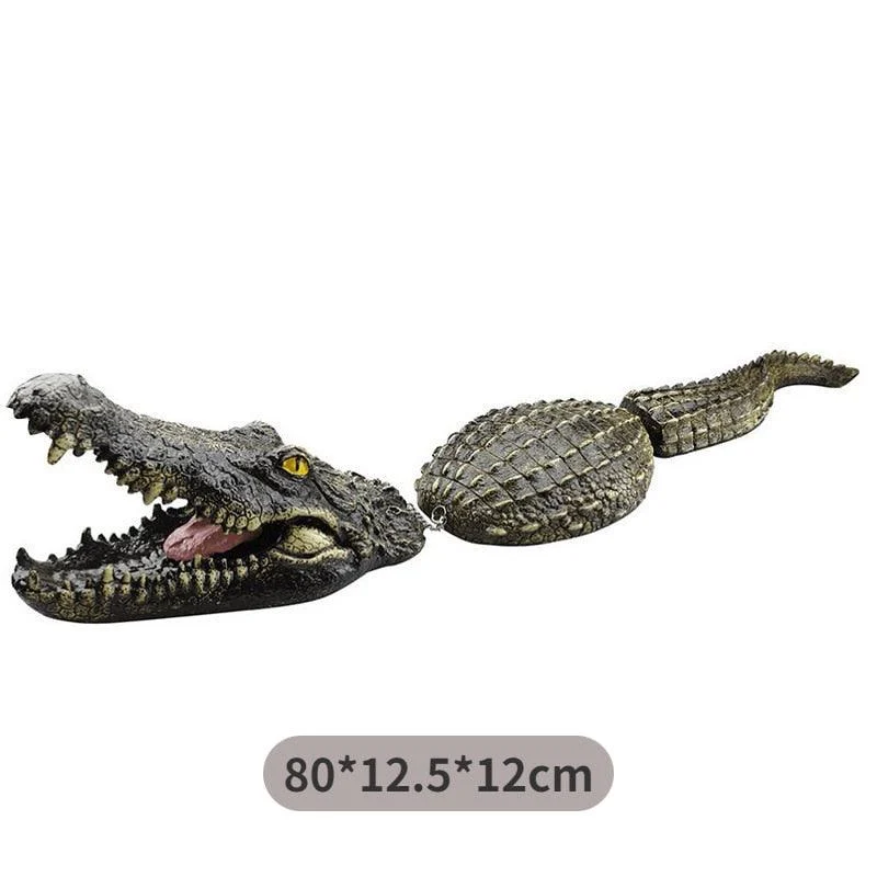 Crocodile head Frog Animal Floating Statue -