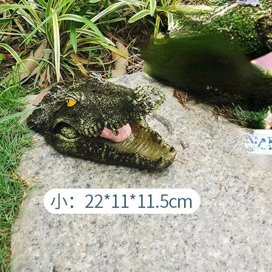 Crocodile head Frog Animal Floating Statue -