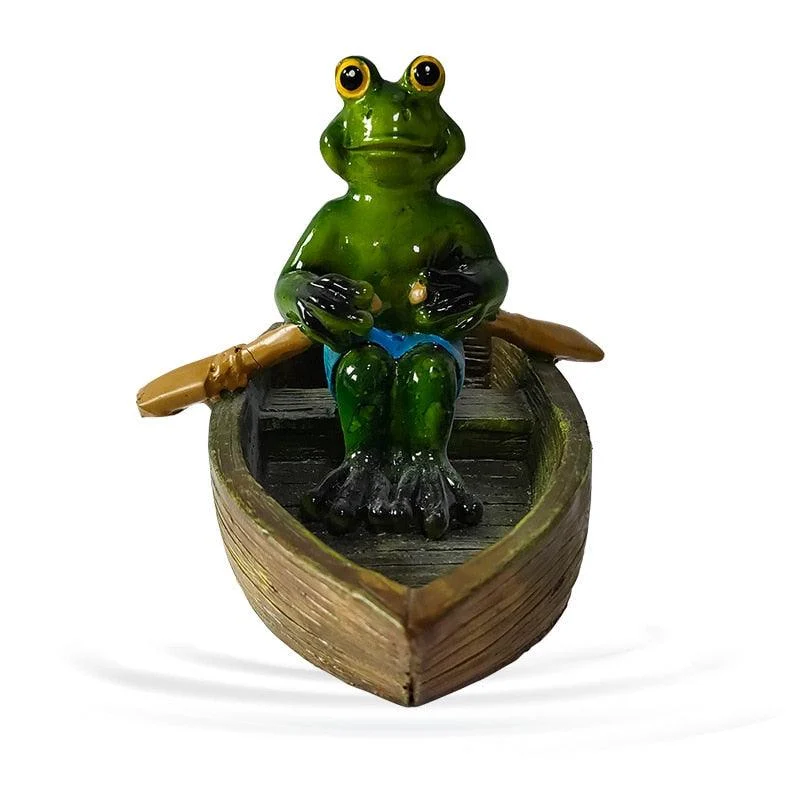 Crocodile head Frog Animal Floating Statue -