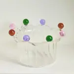 Crown Shaped Glass Fruit Bowl