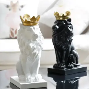 Crowned Lion Statue - 