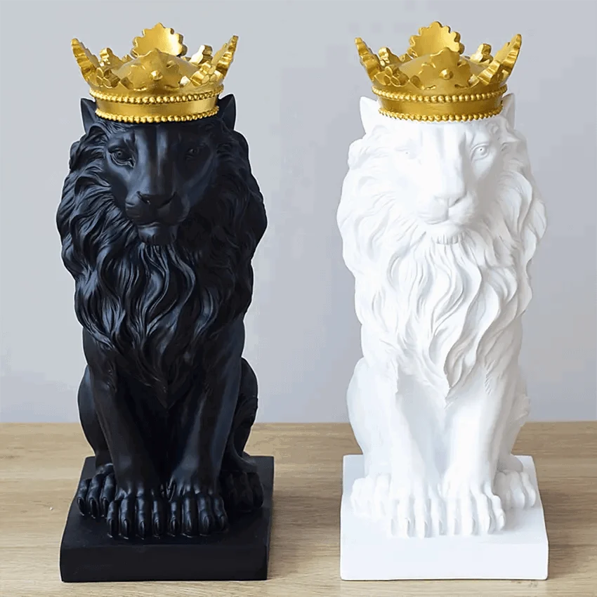 Crowned Lion Statue -