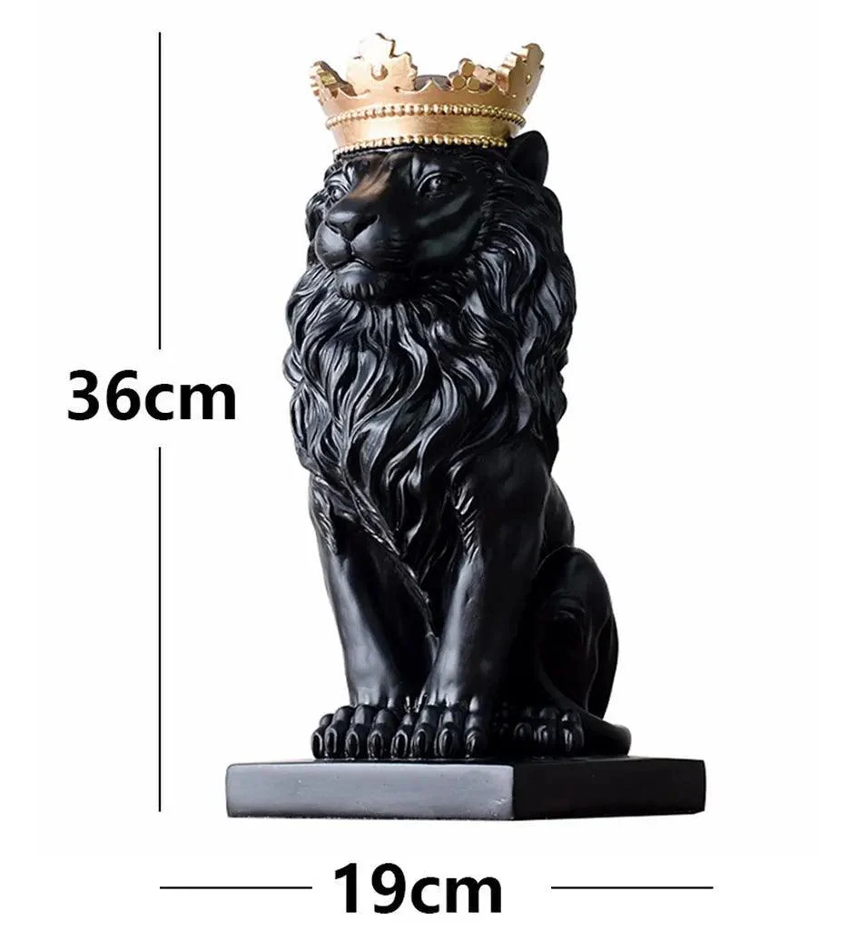 Crowned Lion Statue -