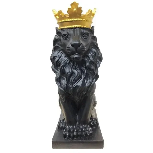 Crowned Lion Statue -