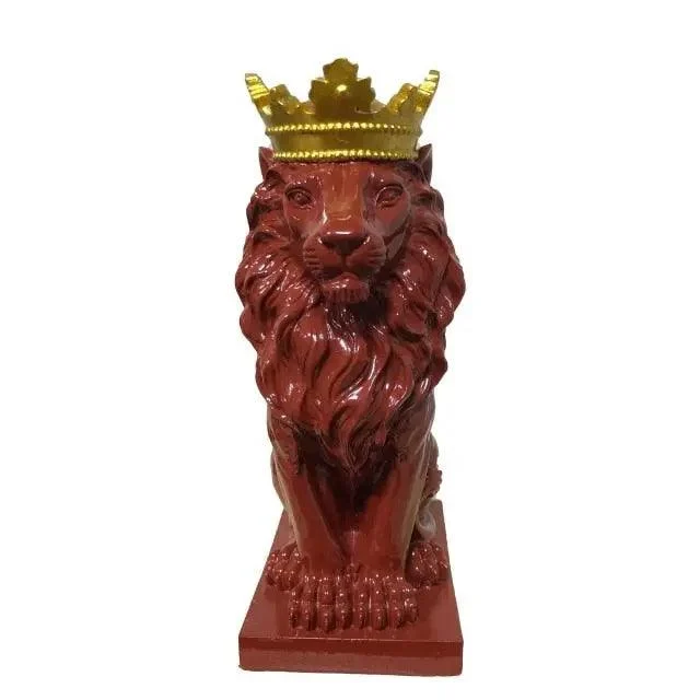 Crowned Lion Statue -