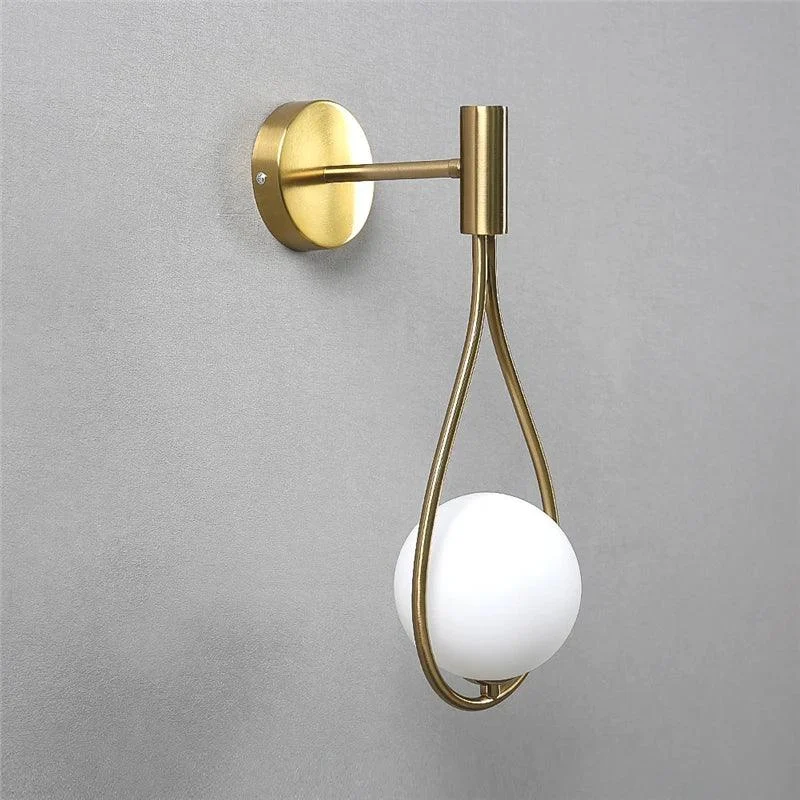 CrystalGleam - Metal Glass Ball LED Wall Lamp -  - #tag1#