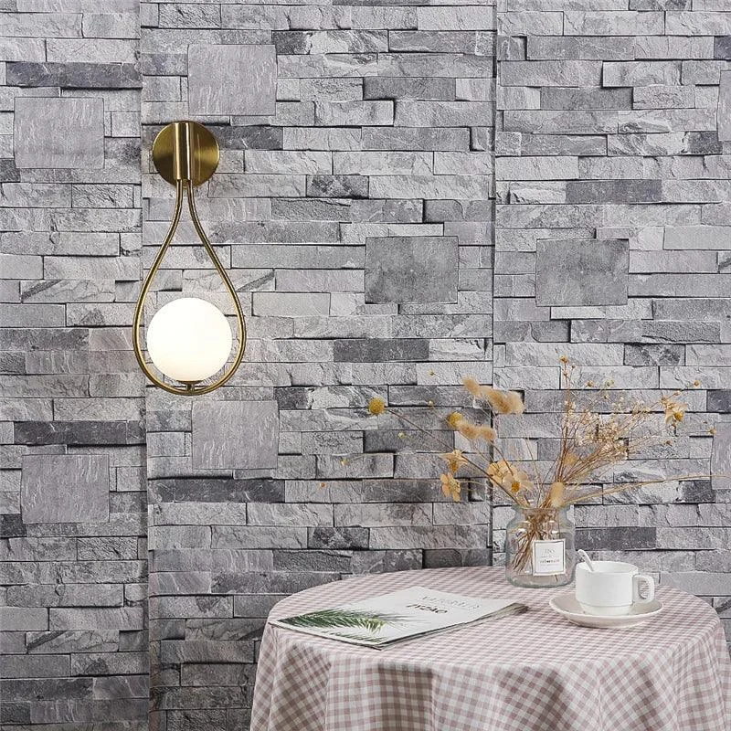 CrystalGleam - Metal Glass Ball LED Wall Lamp -  - #tag1#