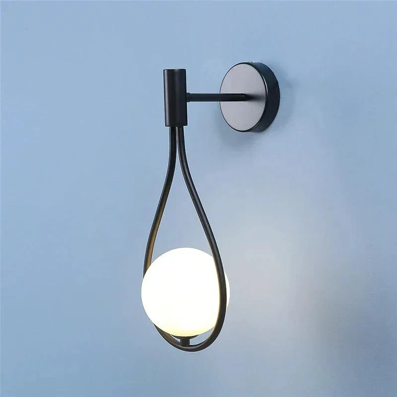 CrystalGleam - Metal Glass Ball LED Wall Lamp -  - #tag1#