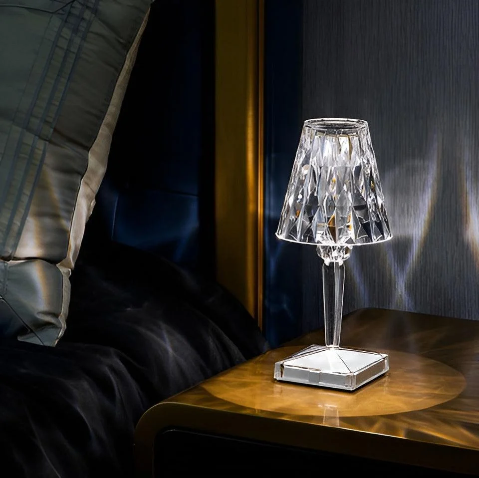 CrystalGlow - LED Crystal Table Lamp Projection Night Light -  - #tag1#