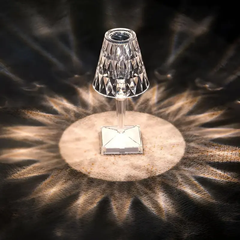 CrystalGlow LED Crystal Table Lamp Projection Night Light tag1
