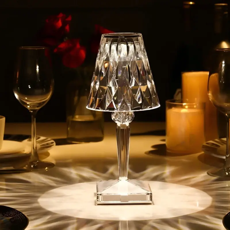 CrystalGlow LED Crystal Table Lamp Projection Night Light tag1