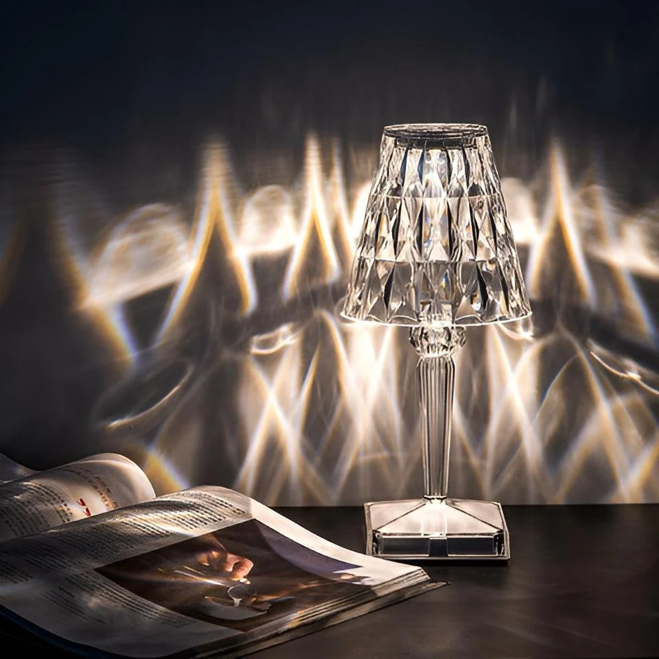 CrystalGlow - LED Crystal Table Lamp Projection Night Light -  - #tag1#