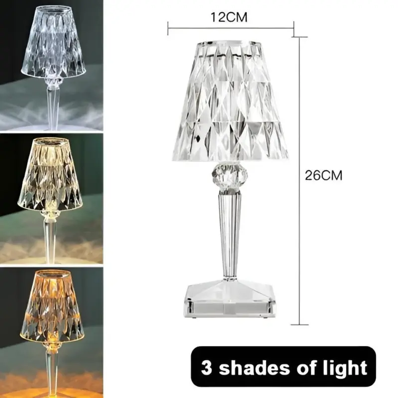 CrystalGlow LED Crystal Table Lamp Projection Night Light tag1