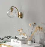 CrystalGlow Wall Lamp Globe Lights Indoor Retro Glass LED Bedroom Wall Lamp tag1