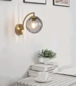 CrystalGlow Wall Lamp Globe Lights Indoor Retro Glass LED Bedroom Wall Lamp tag1