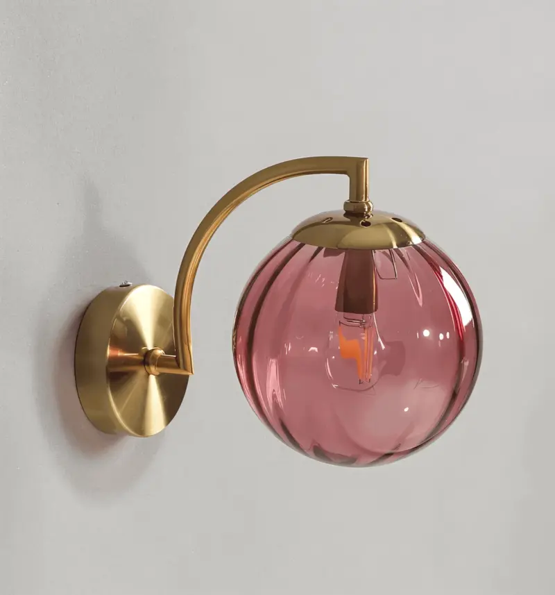 CrystalGlow Wall Lamp Globe Lights Indoor Retro Glass LED Bedroom Wall Lamp tag1