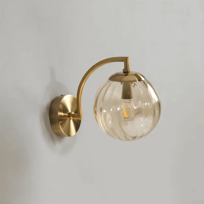 CrystalGlow Wall Lamp Globe Lights Indoor Retro Glass LED Bedroom Wall Lamp tag1