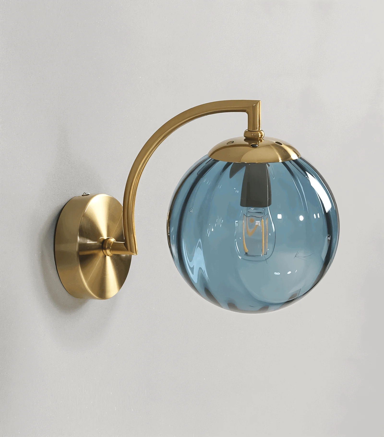 CrystalGlow Wall Lamp - Globe Lights Indoor - Retro Glass LED Bedroom Wall Lamp -  - #tag1#