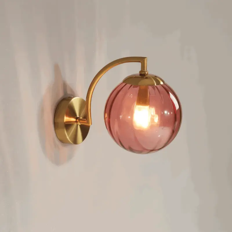 CrystalGlow Wall Lamp Globe Lights Indoor Retro Glass LED Bedroom Wall Lamp tag1
