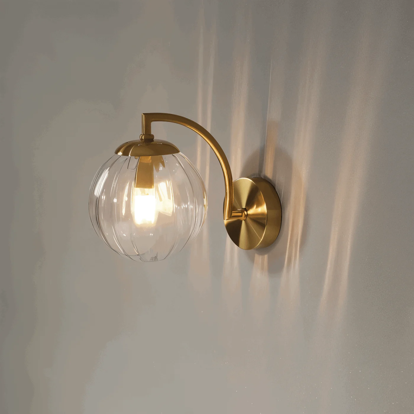 CrystalGlow Wall Lamp - Globe Lights Indoor - Retro Glass LED Bedroom Wall Lamp -  - #tag1#