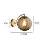 CrystalGlow Wall Lamp Globe Lights Indoor Retro Glass LED Bedroom Wall Lamp tag1