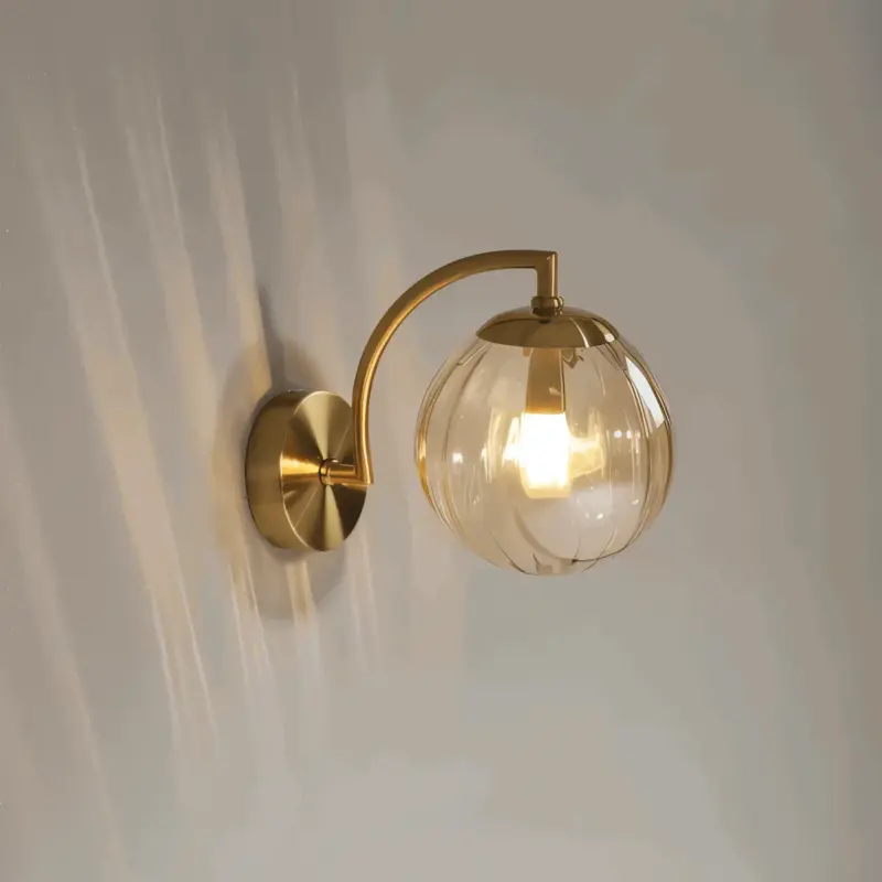 CrystalGlow Wall Lamp Globe Lights Indoor Retro Glass LED Bedroom Wall Lamp tag1